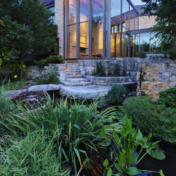 Luxury Home Garden and Pond
